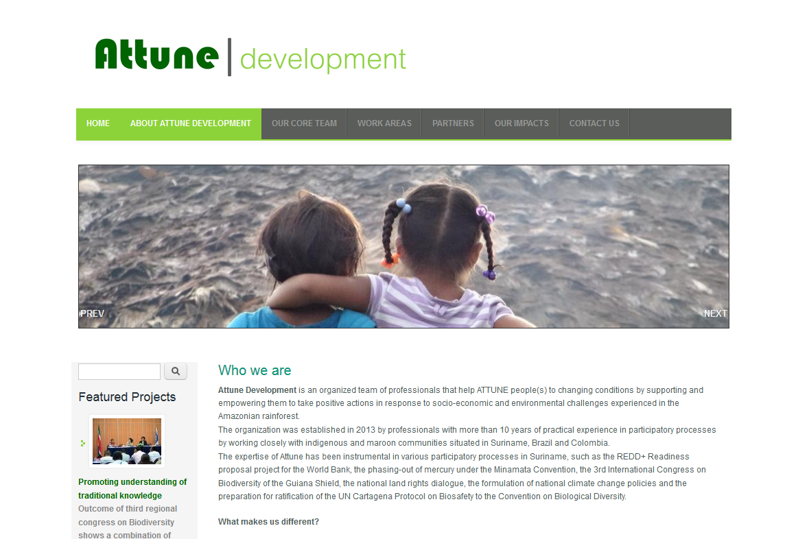 Attune Company Homepage